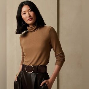 BANANA REPUBLIC ELIDA LUXE TURTLENECK TOP